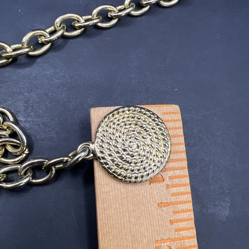 Vintage‎ 1980s Gold Tone Medallion Chain Belt 44